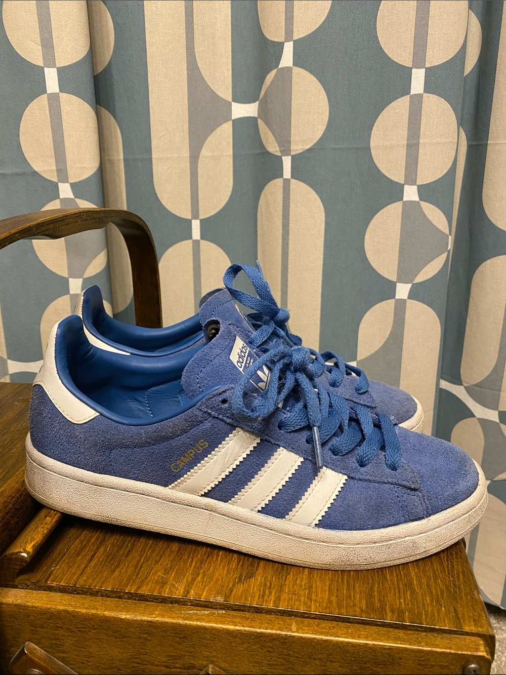 adidas Campus Suede Sneakers in Blue and White